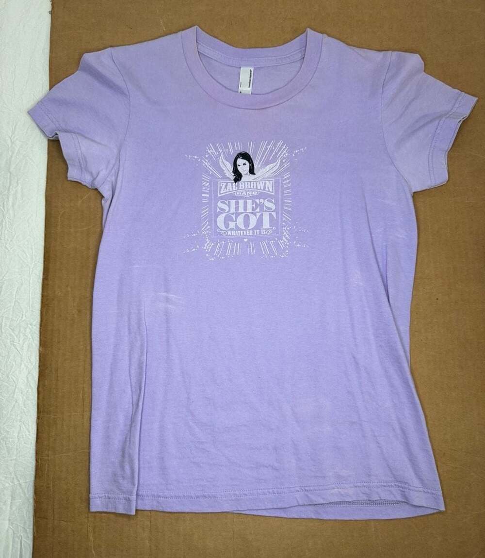 Zac Brown Band She's Got Whatever It Is Concert T-Shirt Purple Classic Girl S